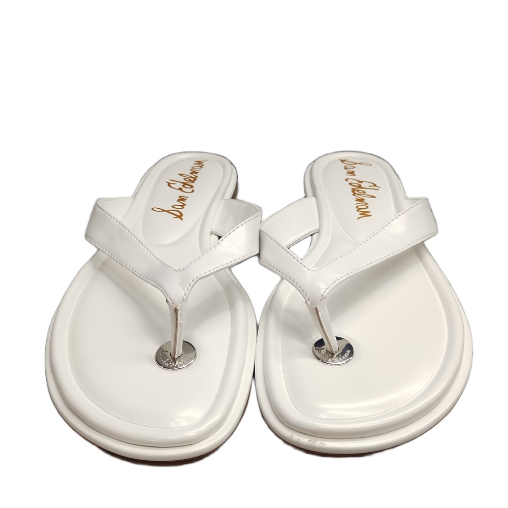 Sam Edelman Remi Thong Sandals Womens US Size 9M White Leather Comfort Slip On